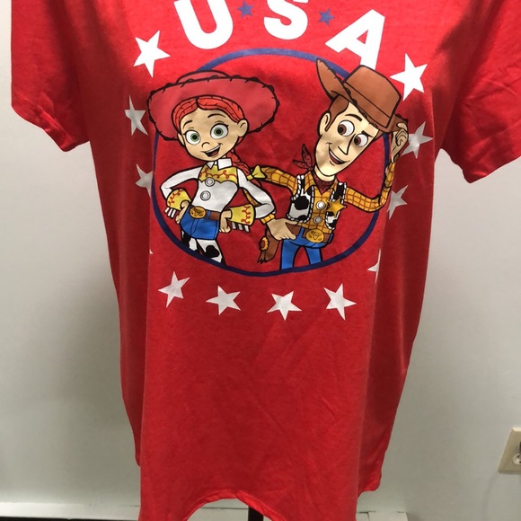 Disney Toy Story Woody & Jessie USA Short Sleeve Tee - Picture 4 of 9